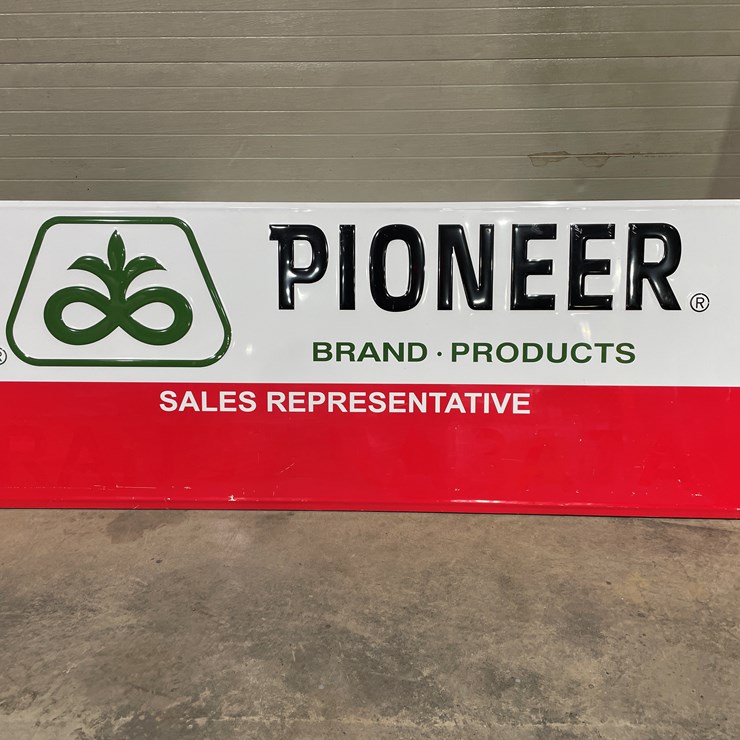 #7843 • Metal Pioneer Sign with Wood Frame