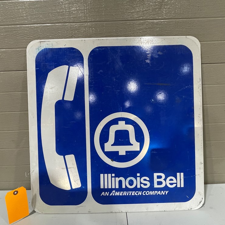 #7873 • Metal Illinois Bell Sign