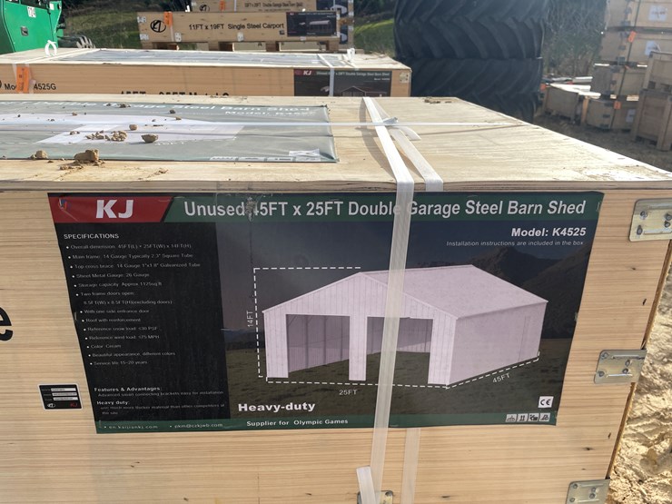 #2513-•-new-kj-45'-x-25'-double-garage-steel-barn-shed-image-6