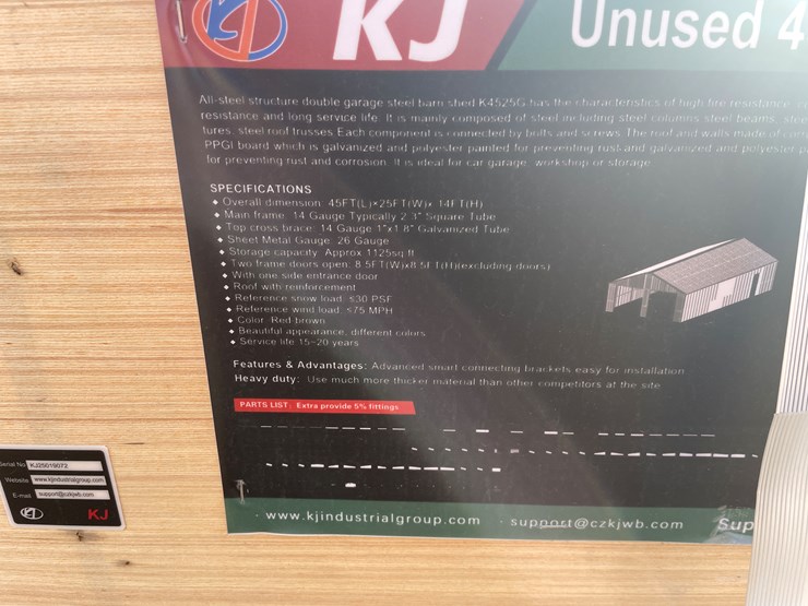 #2512-•-new-kj-45'-x-25'-double-garage-steel-barn-shed-image-9