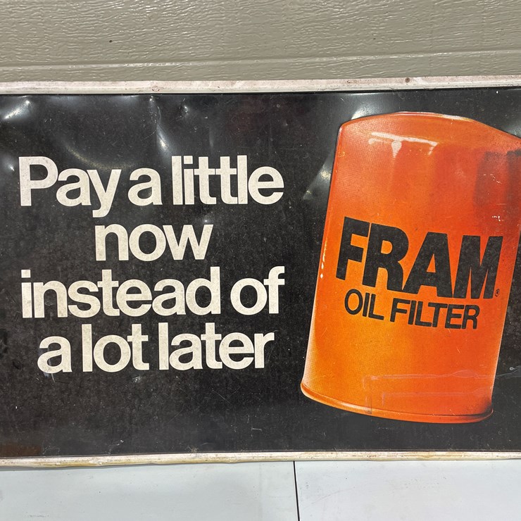 #7861 • Metal Fram Oil Filter Sign