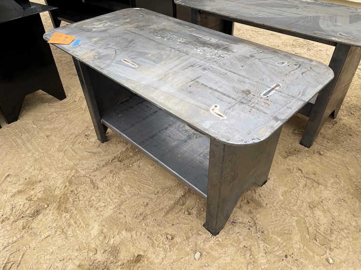 #2554-•-new-kc-welding-table-with-shelf-image-1