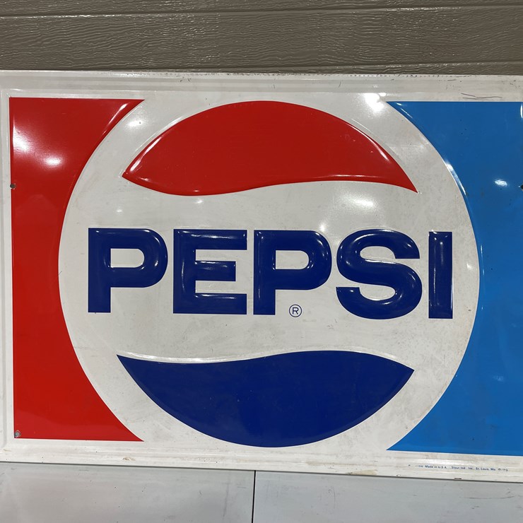 #7879 • Metal Pepsi Sign