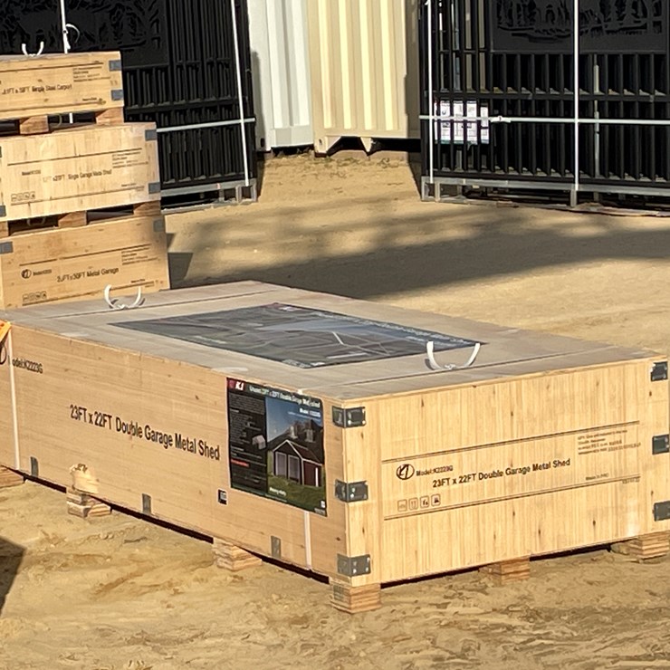#2520 • New KJ 23' x 22' Double Garage Metal Shed