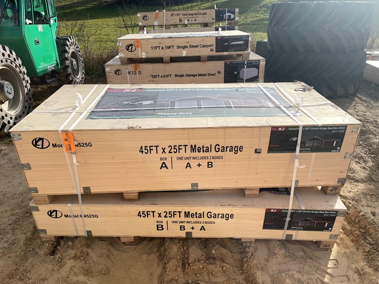 #2512-•-new-kj-45'-x-25'-double-garage-steel-barn-shed-image-2