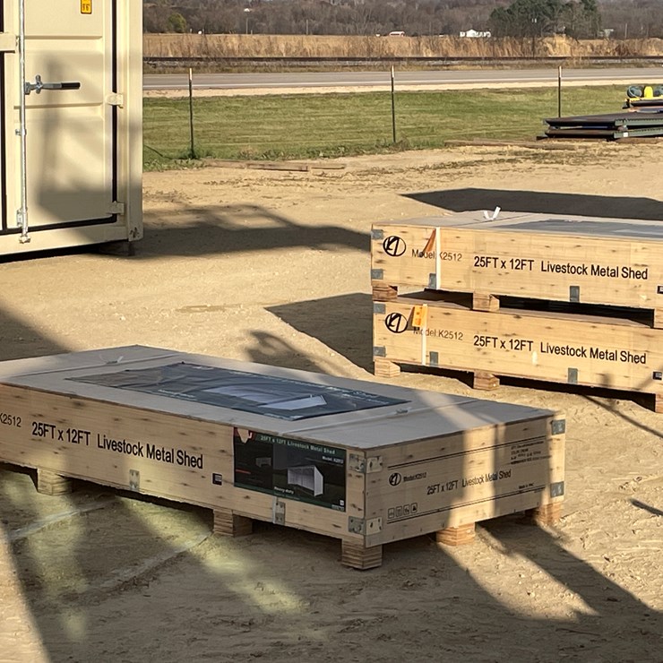#2529 • New KJ 25' x 12' Livestock Metal Shed