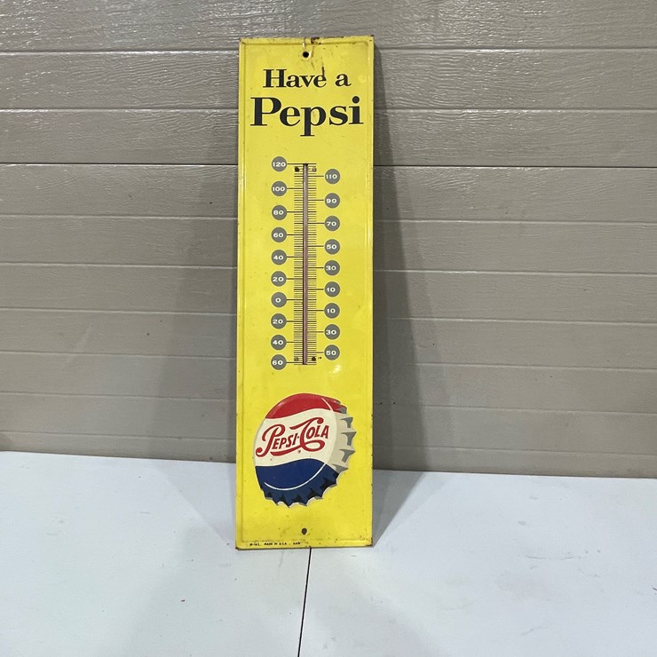 #7886 • Metal Pepsi Thermostat Sign