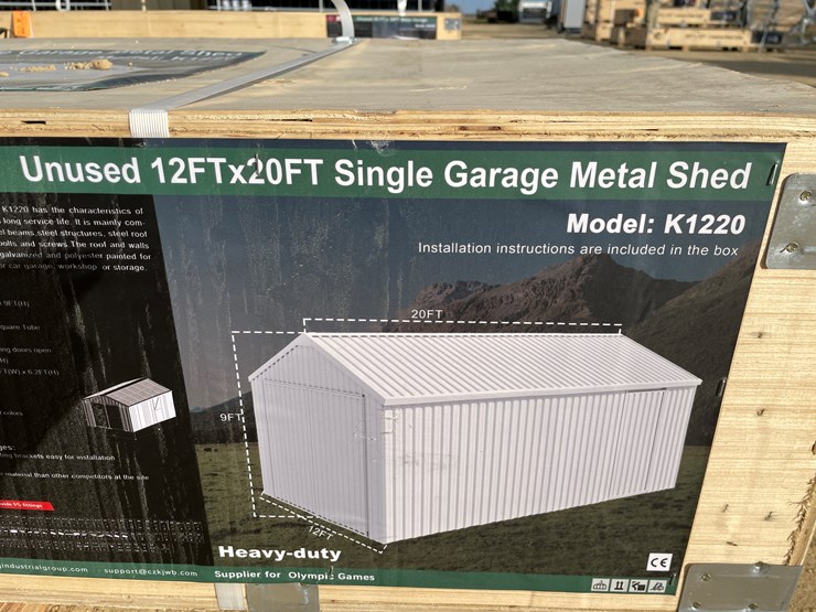 #2514-•-new-kj-12'-x-20'-single-garage-metal-shed-image-7