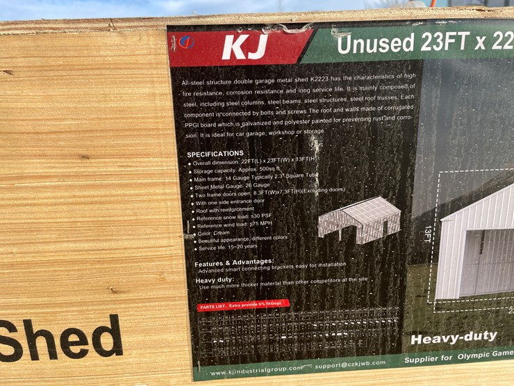 #2522-•-new-kj-23'-x-22'-double-garage-metal-shed-image-8