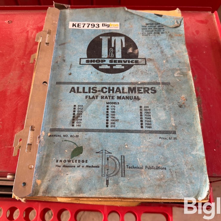 I&T Shop Service Multiple Manufacturers Parts Books