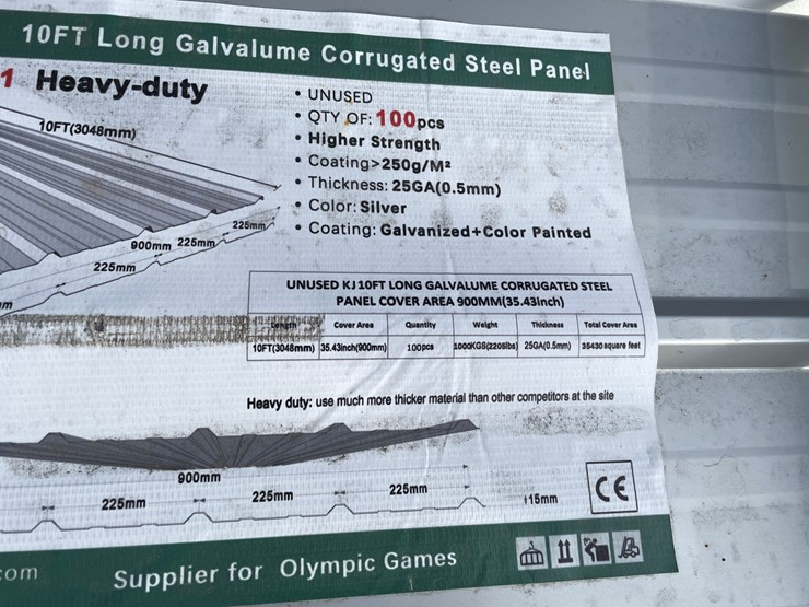 #2500-•-new-kj-bundle-of-10'-corrugated-steel-panels-image-12