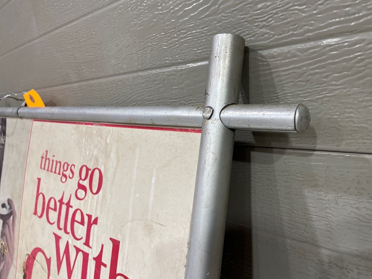 #7865-•-paper-coca-cola-sign-with-metal-frame-image-2