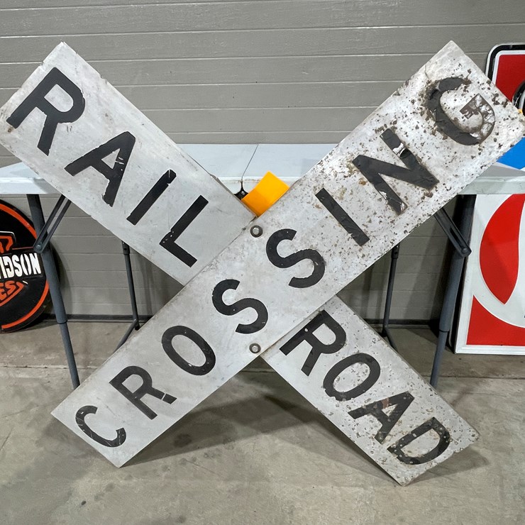 #7883 • Metal Railroad Crossing Sign