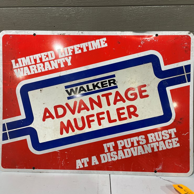 #7862 • Metal Double Sided Walker Muffler Sign