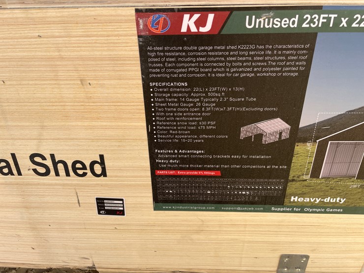 #2521-•-new-kj-23'-x-22'-double-garage-metal-shed-image-10