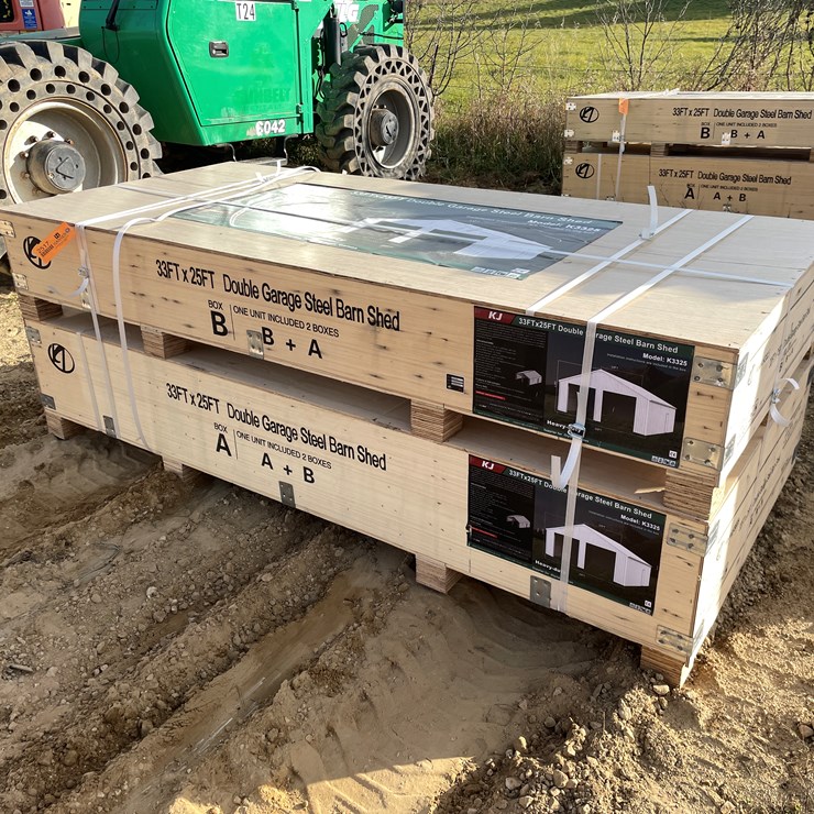 #2517 • New KJ 33' x 25' Double Garage Steel Barn