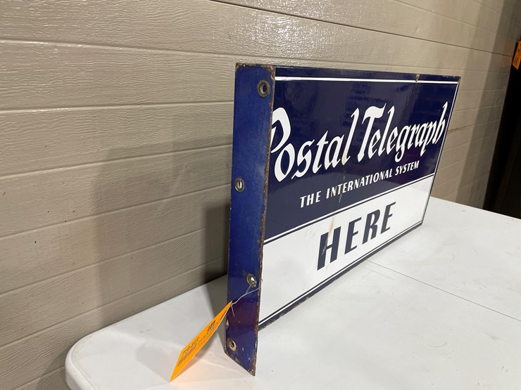 #7846-•-metal-double-sided-postal-telegraph-sign-image-5