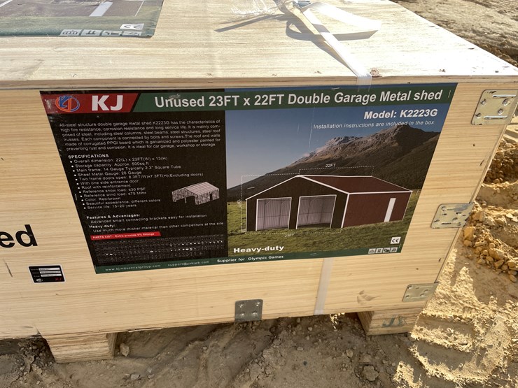 #2521-•-new-kj-23'-x-22'-double-garage-metal-shed-image-7