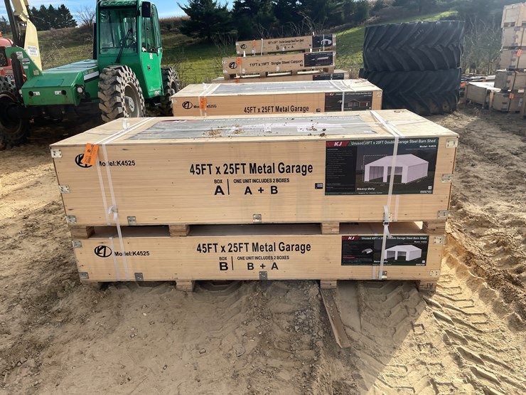 #2513-•-new-kj-45'-x-25'-double-garage-steel-barn-shed-image-2