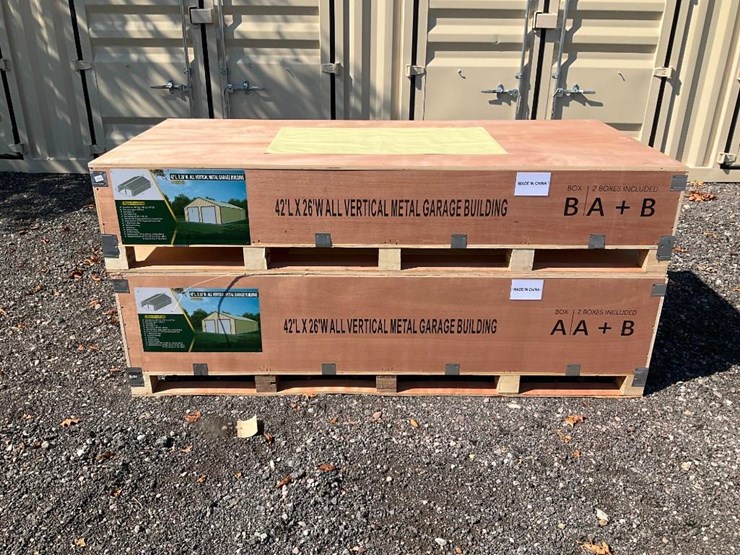 #4058-•-new-26'-x-42'-double-garage-metal-barn-shed-image-3