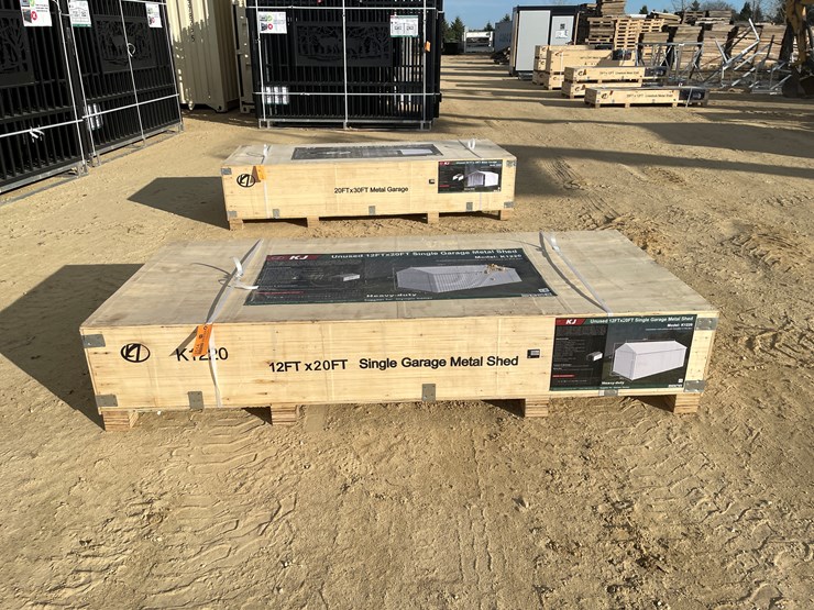 #2514-•-new-kj-12'-x-20'-single-garage-metal-shed-image-2