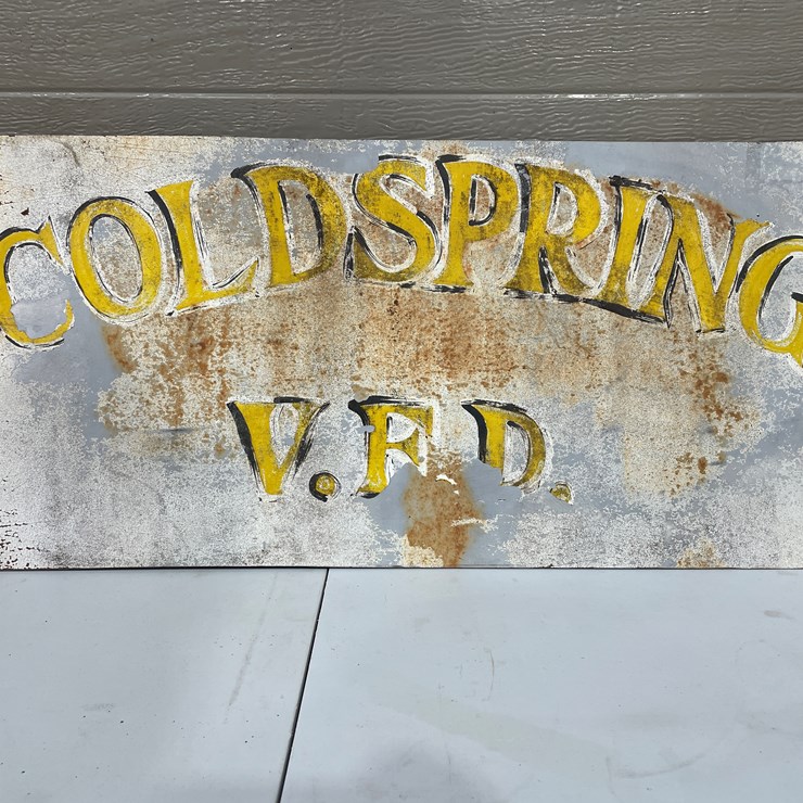 #7845 • Metal Coldspring V.F.D Sign