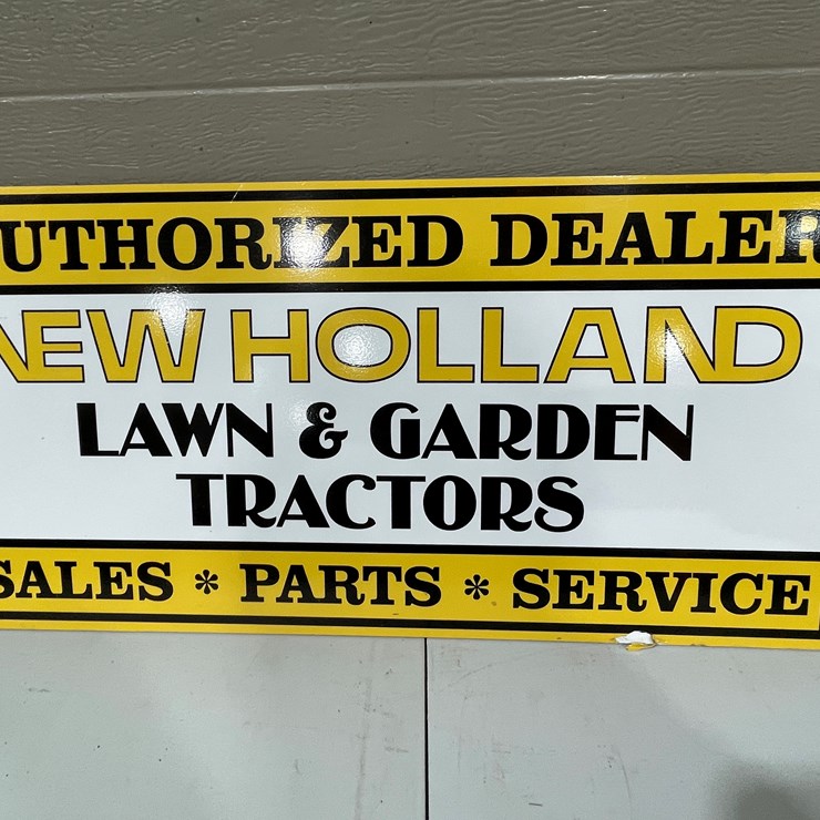 #7881 • Plastic New Holland Authorized Dealer Sign