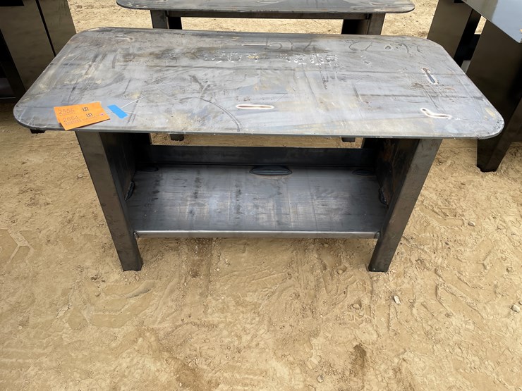 #2554-•-new-kc-welding-table-with-shelf-image-2