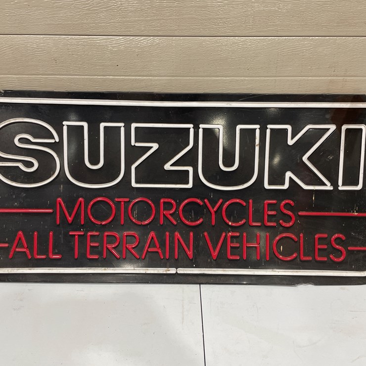 #7878 • Plastic Suzuki Sign