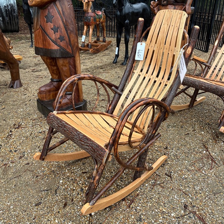 #1599 • BENT HICKORY WOOD ROCKER
