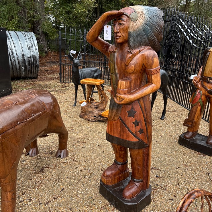 #1588 • WOOD CIGAR INDIAN STATUE