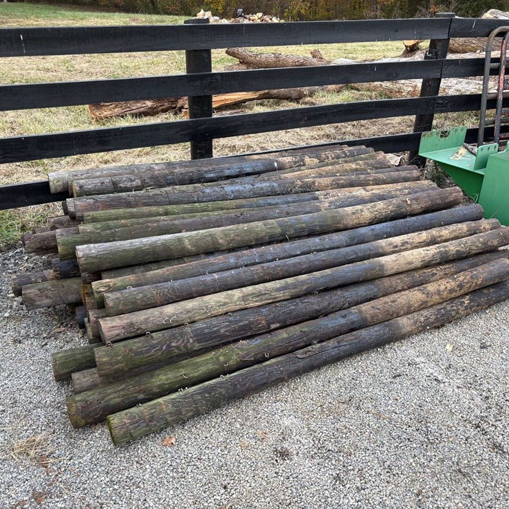 50+- 4in x 7ft Wooden Post