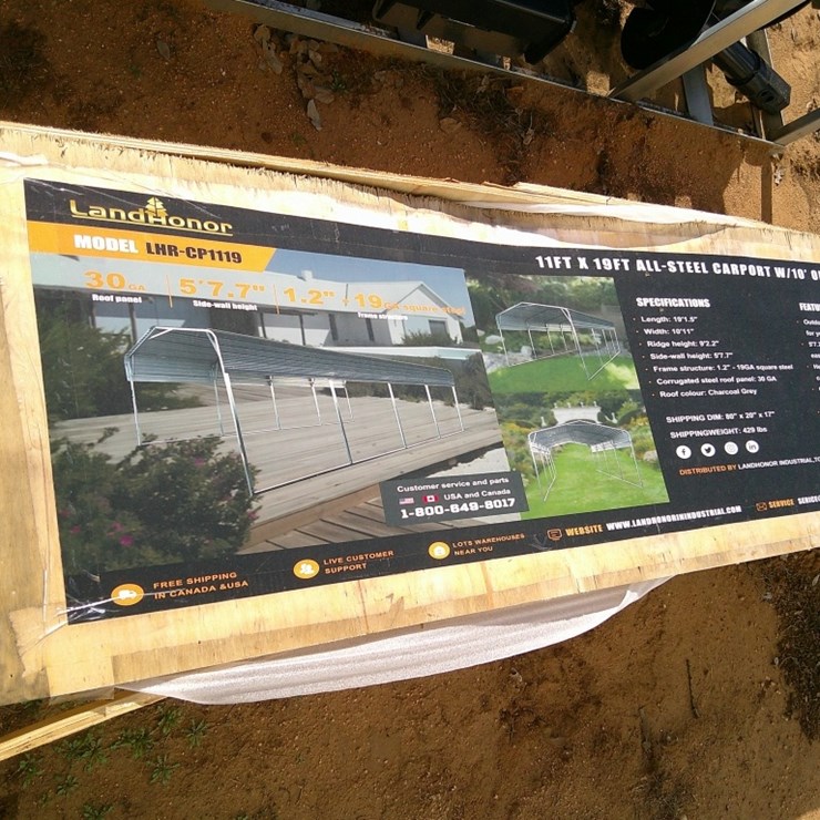 LANDHONOR 11FTx19FT ALL-STEEL CARPORT