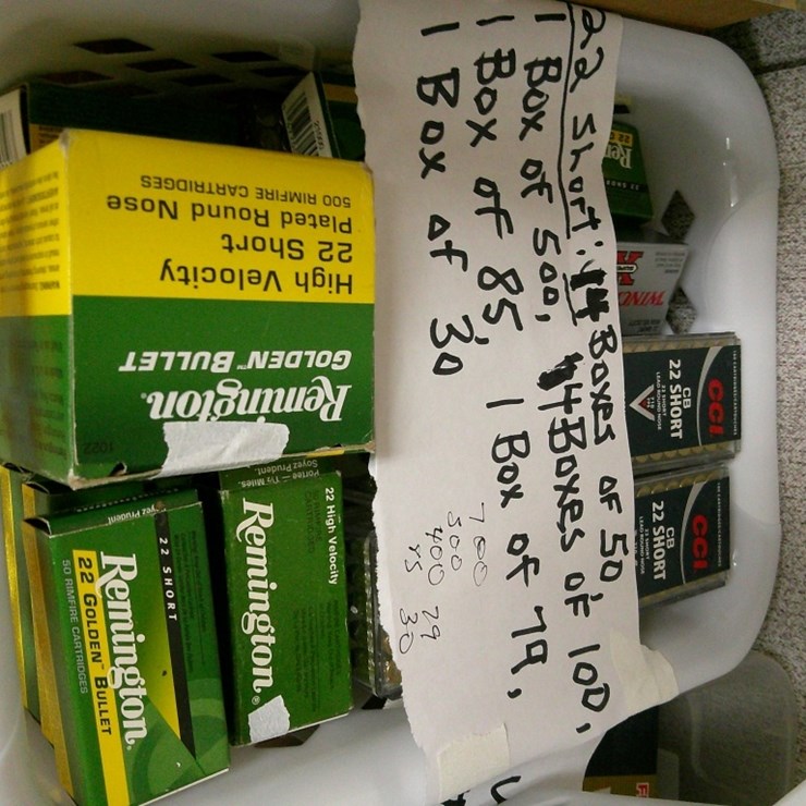 1794 ROUNDS .22 SHORT AMMO