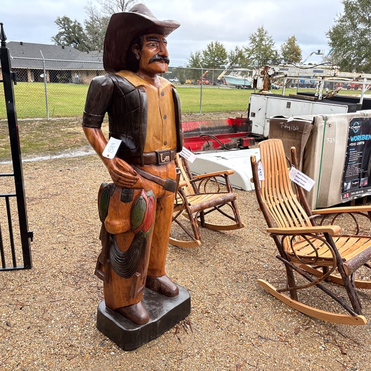 #1589 • COWBOY WOODEN STATUE