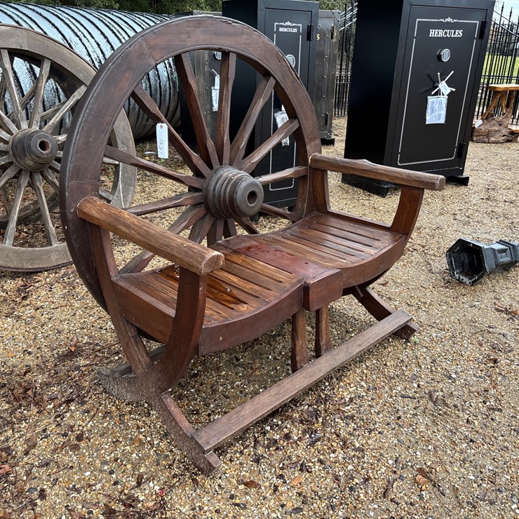 #1581 • WAGON WHEEL BENCH