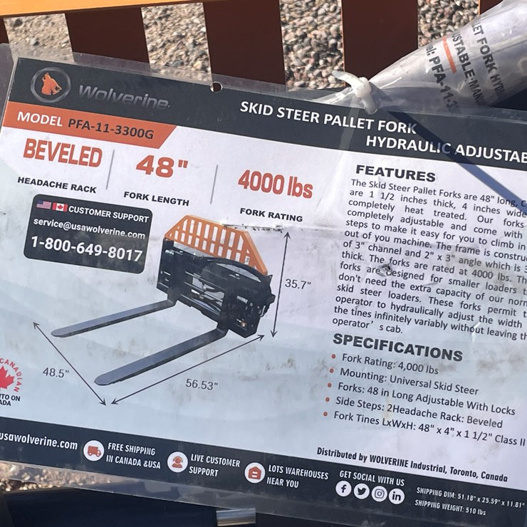 #210 • Pallet Fork Hydraulic Adjustable