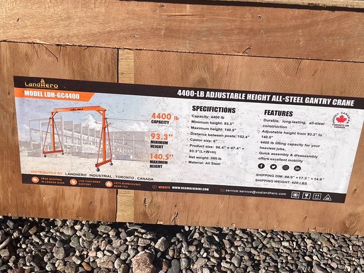 #257-•-4400-lb-adjustable-gantry-crane-image-1