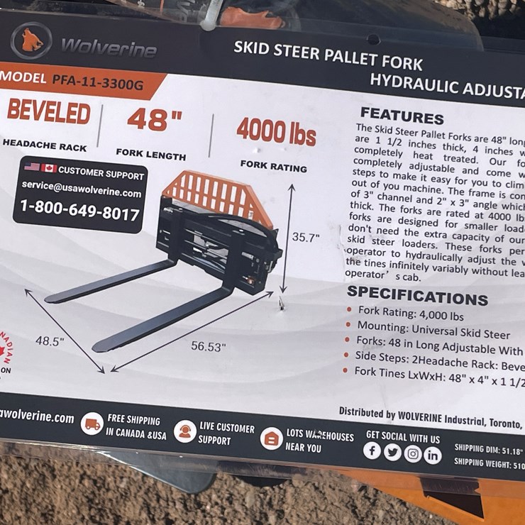 #207 • Pallet Fork Hydraulic Adjustable