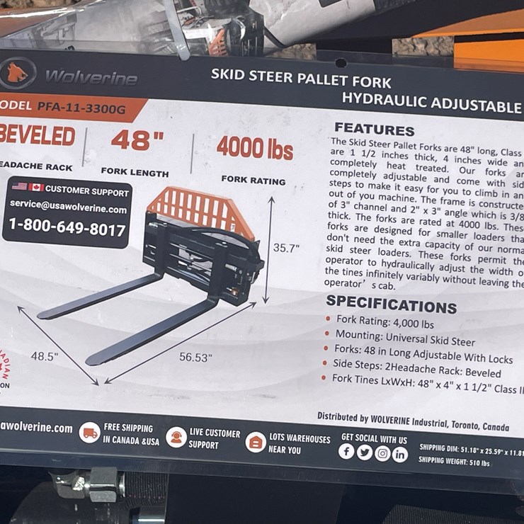 #208 • Pallet Fork Hydraulic Adjustable