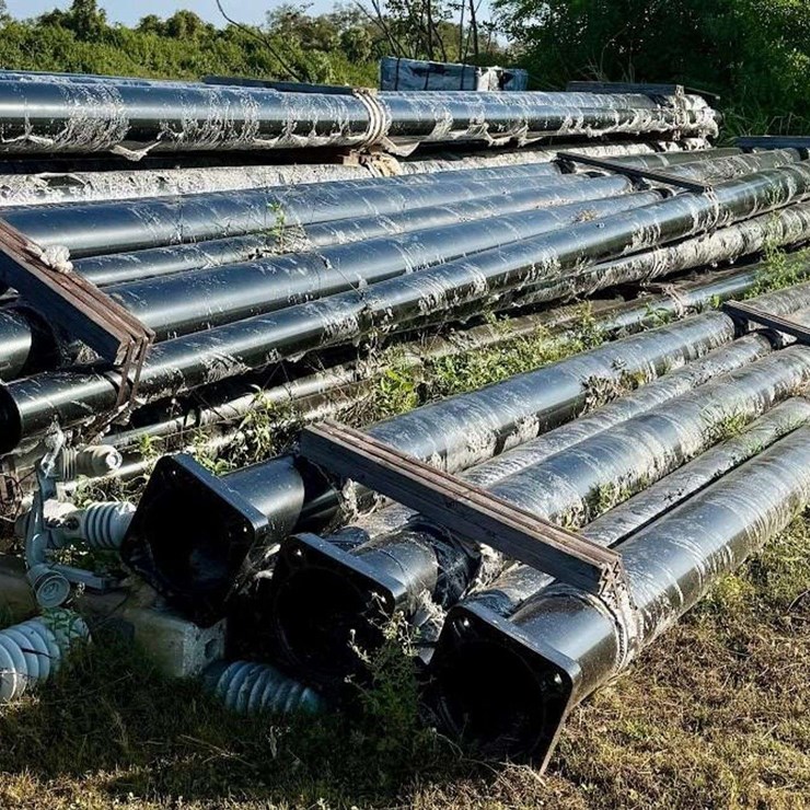 15 35ft. Commercial Black Metal Light Poles