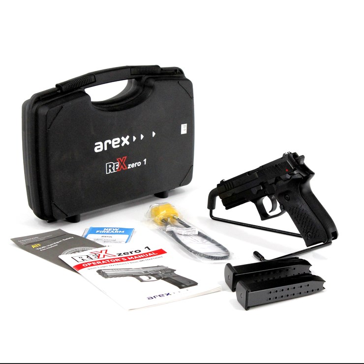 #.02 • AREX REX ZERO 1S 9MM PISTOL NEW IN CASE