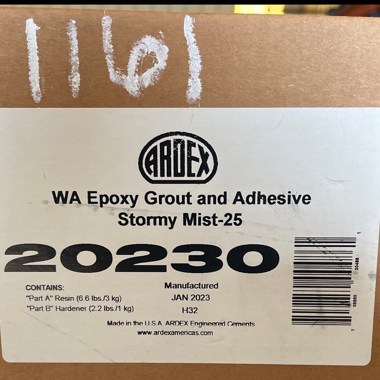 #1161 • ARDEX WA EPOXY GROUT AND ADHESIVE STORMY MIST, 4 BOXES