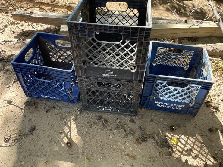 #3656-•-lot-of-crates-and-mini-trash-bin-image-2