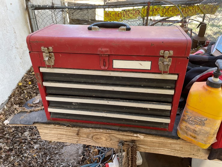 #3707-•-misc-tools,-hardware,-bauer-bench-grinder,-4-drawer-metal-toolbox-and-table-image-12