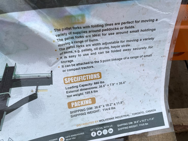 #2083-•-unused-2025-wolverine-foldable-pallet-forks-image-4