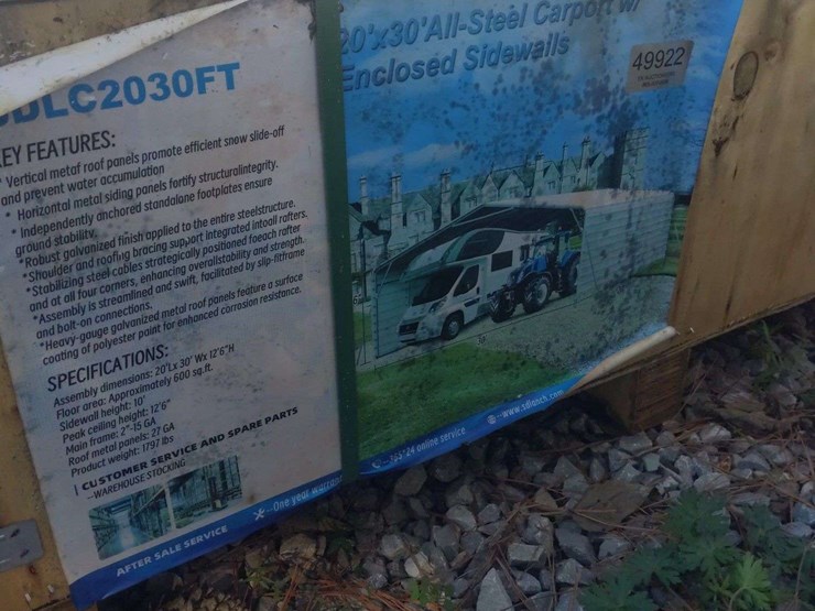 unused-20'x30'-steel-carport-w/-sidewalls-image-3