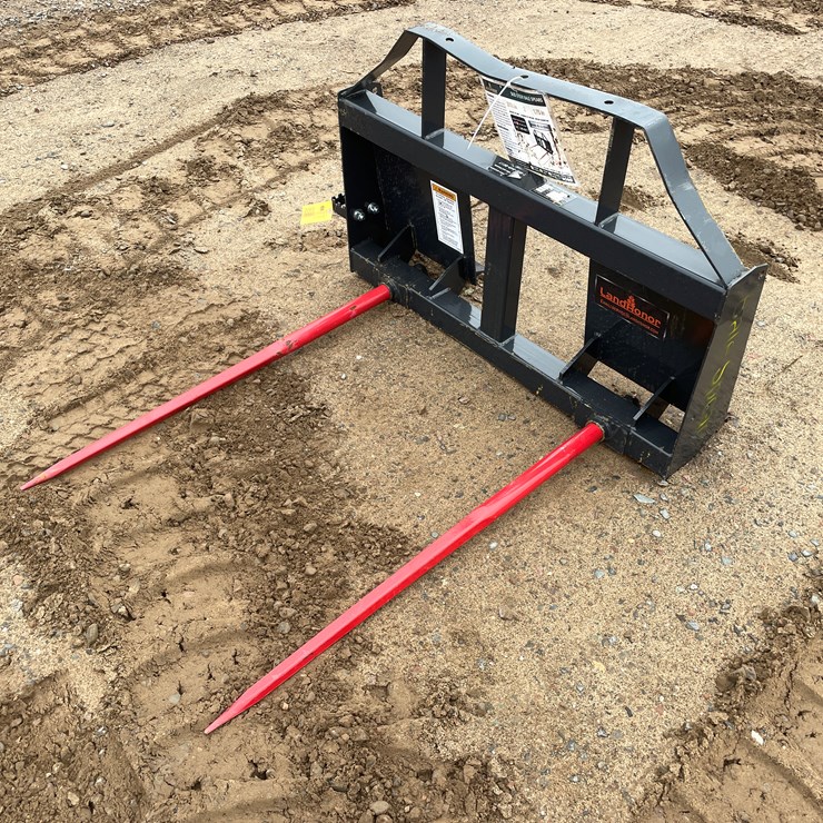 #2065 • Unused 2025 Landhonor Skid Steer Bale Spear Attachment