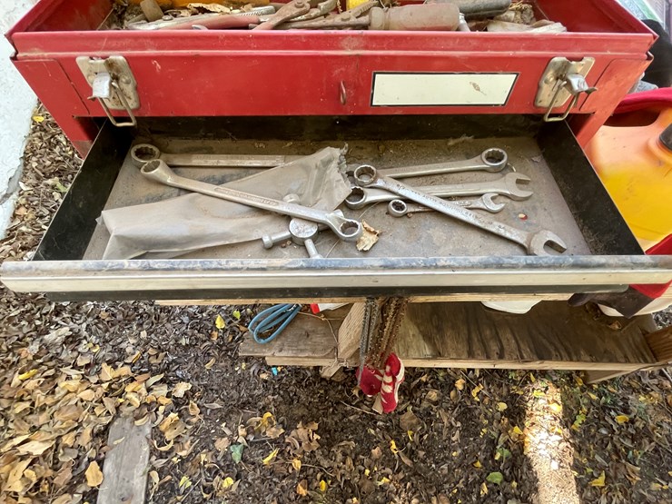 #3707-•-misc-tools,-hardware,-bauer-bench-grinder,-4-drawer-metal-toolbox-and-table-image-14