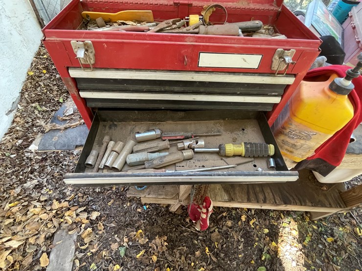 #3707-•-misc-tools,-hardware,-bauer-bench-grinder,-4-drawer-metal-toolbox-and-table-image-16